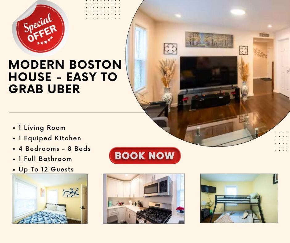 30-1 4Br Boston - Comfortable Apt Near Mbta Kültér fotó